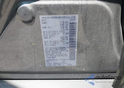 2017 Nissan Rogue Sl from USA, damaged, VIN 5N1AT2MT0HC748412